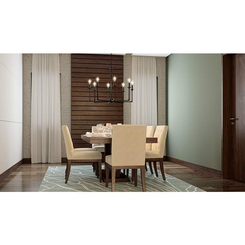 Image 7 Quoizel Prescott 32" Wide Matte Black 8-Light Chandelier more views