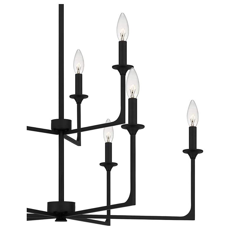 Image 6 Quoizel Prescott 32"W Matte Black 9-Light 2-Tier Chandelier more views