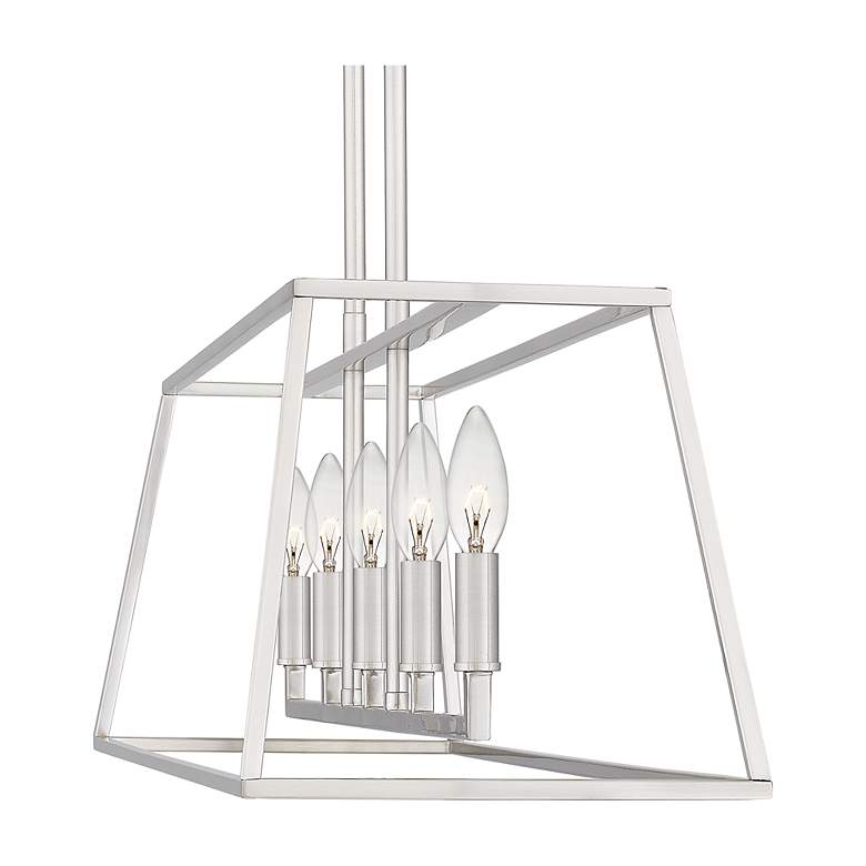 Image 5 Quoizel Prescott 36"W Brushed Nickel 5-Light Island Chandelier more views