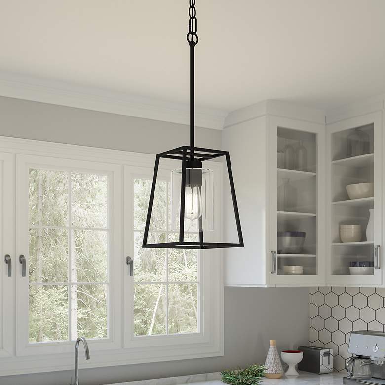 Image 1 Quoizel Prescott 8" Wide Black Mini Pendant