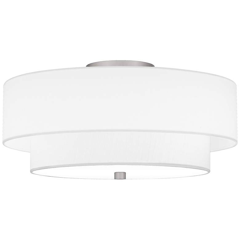 Image 3 Quoizel Prewett 16" Wide Brushed Nickel Ceiling Light
