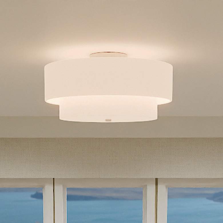 Image 2 Quoizel Prewett 16" Wide Brushed Nickel Ceiling Light