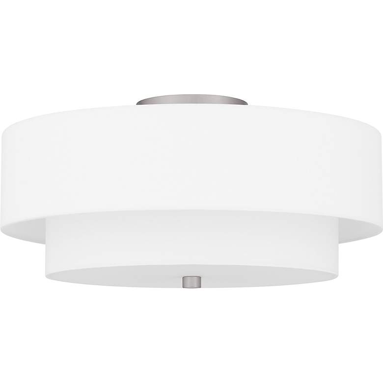 Image 5 Quoizel Prewett 16" Wide Brushed Nickel Ceiling Light more views