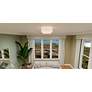 7_Quoizel Prewett 16" Wide Brushed Nickel Ceiling Light more views