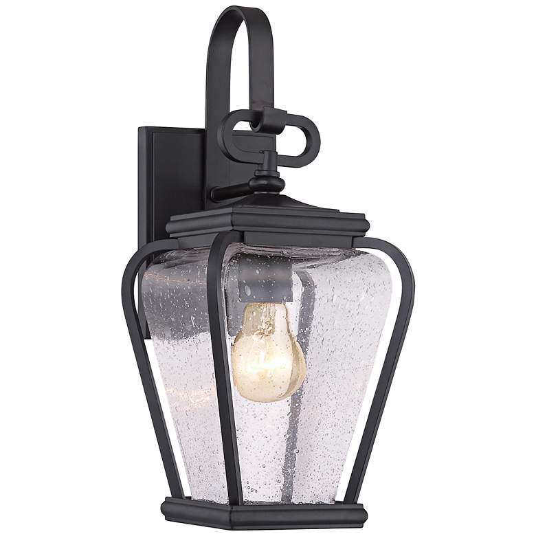 Image 1 Quoizel Province 15 1/2"H Mystic Black Outdoor Wall Light