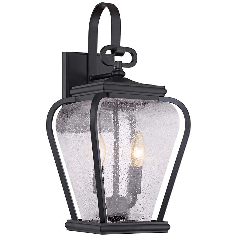Image 1 Quoizel Province 17 1/2 inchH Mystic Black Outdoor Wall Light