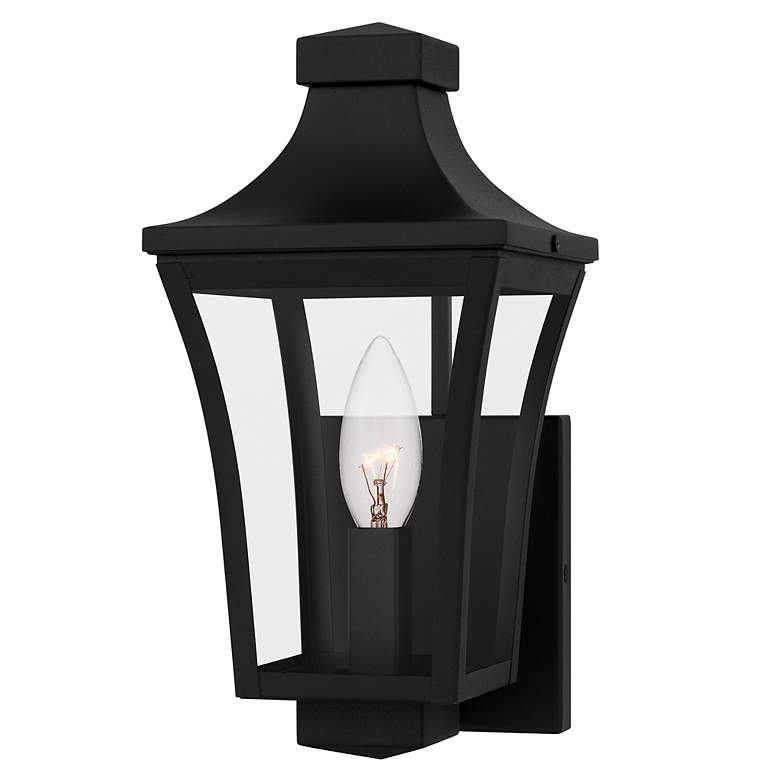 Image 1 Quoizel Quentin 12" High Earth Black Outdoor Wall Light