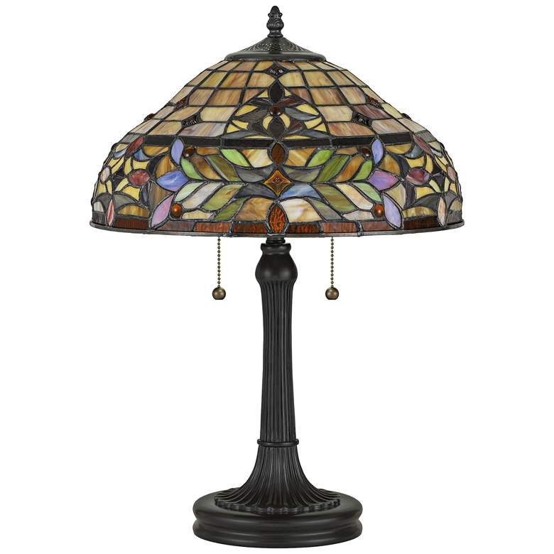 Image 2 Quoizel Quinn 22 1/2 inch High Bronze Tiffany-Style Accent Table Lamp more views