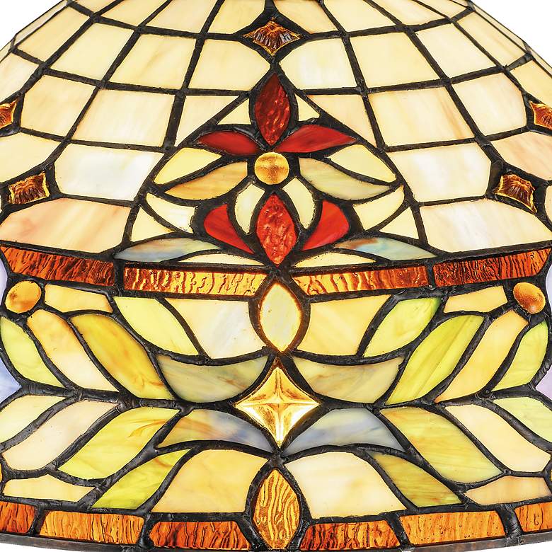 Image 2 Quoizel Quinn 22 1/2" High Bronze Tiffany-Style Accent Table Lamp more views
