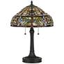 Quoizel Quinn 22 1/2" High Bronze Tiffany-Style Accent Table Lamp