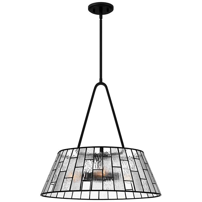 Image 1 Quoizel Rainier 22" Wide Matte Black Pendant Light