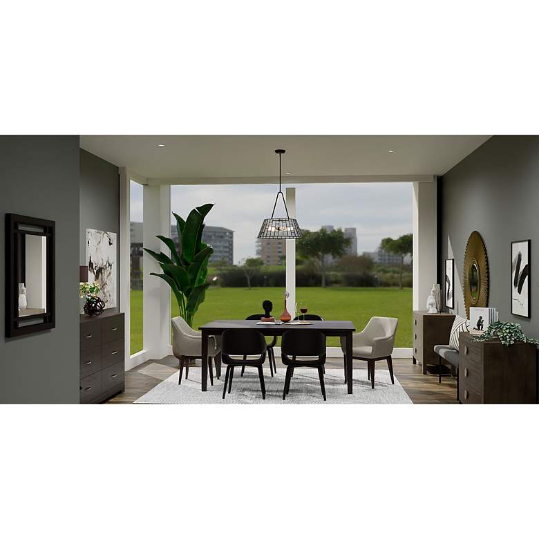 Image 2 Quoizel Rainier 22" Wide Matte Black Pendant Light more views