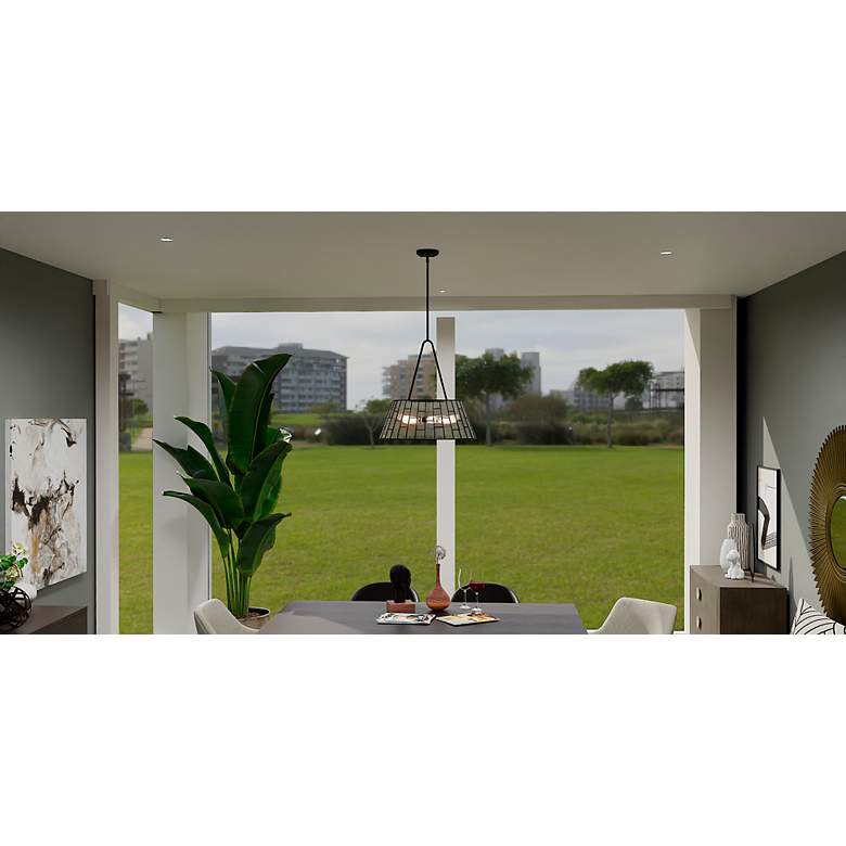 Image 5 Quoizel Rainier 22" Wide Matte Black Pendant Light more views