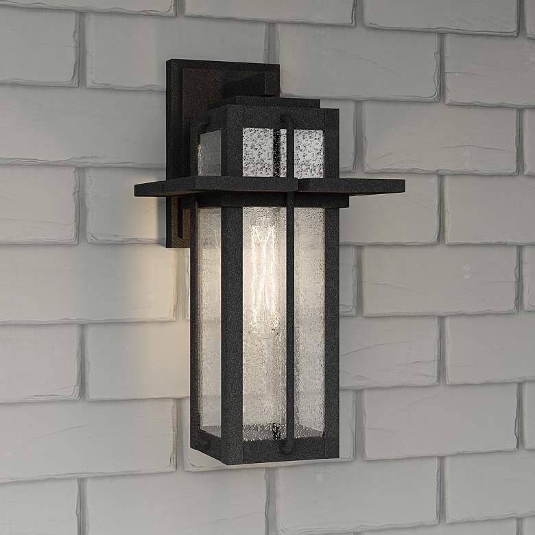 Image 2 Quoizel Randall 13 inch High Mottled Black Outdoor Wall Light