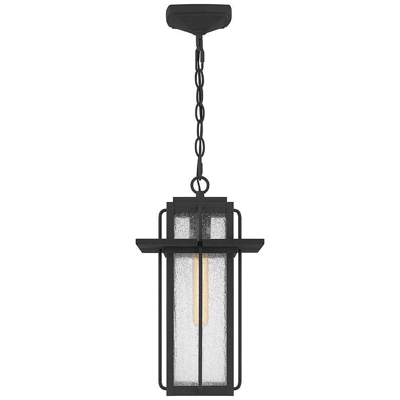 Quoizel Randall 15 3/4&quot; High Mottled Black Outdoor Hanging Light more views