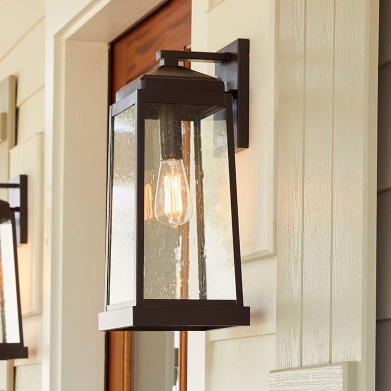 Image 1 Quoizel Ravenel 15 3/4"H Western Bronze Outdoor Wall Light