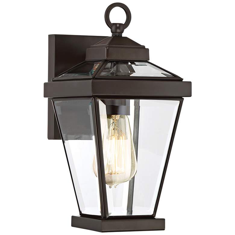 Image 1 Quoizel Ravine 12 1/2"H Western Bronze Outdoor Wall Light
