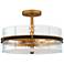 Quoizel Reagan 16" Wide Matte Black and Gold Ceiling Light