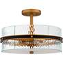 Thumbnail2 of Quoizel Reagan 16" Wide Matte Black and Gold Ceiling Light more views