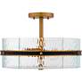 Thumbnail3 of Quoizel Reagan 16" Wide Matte Black and Gold Ceiling Light more views