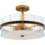 Thumbnail4 of Quoizel Reagan 16" Wide Matte Black and Gold Ceiling Light more views