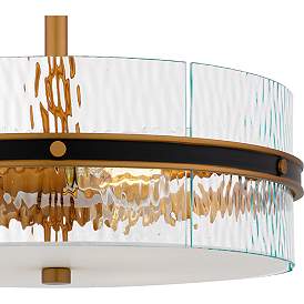 Image5 of Quoizel Reagan 16" Wide Matte Black and Gold Ceiling Light more views