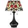 Quoizel Red Blossom Tiffany-Style Vase Table Lamp