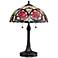 Quoizel Red Rose Tiffany Style Table Lamp