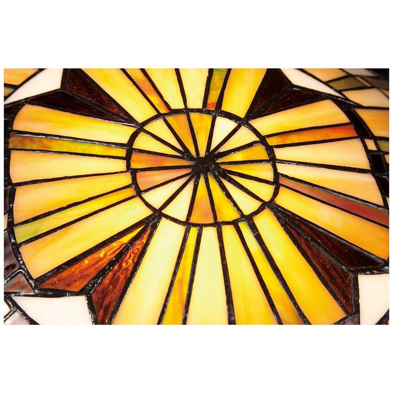 Image 5 Quoizel Reed 17" Wide Vintage Bronze Tiffany-Style Ceiling Light more views