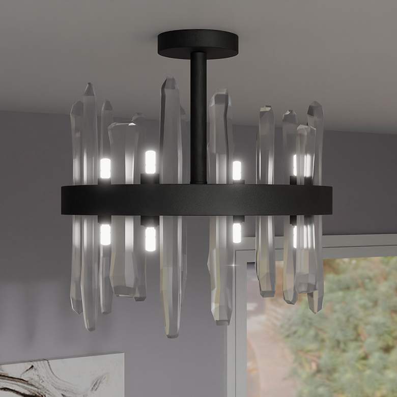 Image 2 Quoizel Regal 15 3/4" Wide Matte Black 8-Light Ceiling Light
