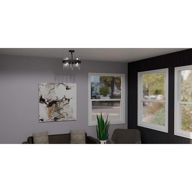 Image 4 Quoizel Regal 15 3/4" Wide Matte Black 8-Light Ceiling Light more views