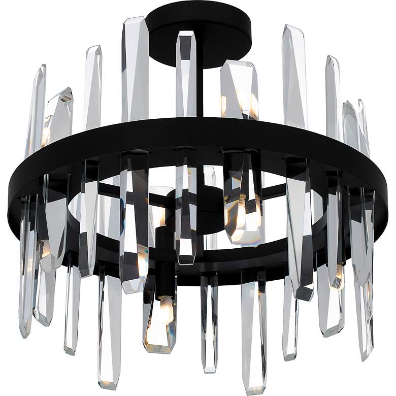 Image 7 Quoizel Regal 15 3/4" Wide Matte Black 8-Light Ceiling Light more views