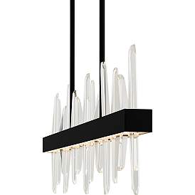 Image5 of Quoizel Regal 38" Wide Matte Black LED Island Pendant more views