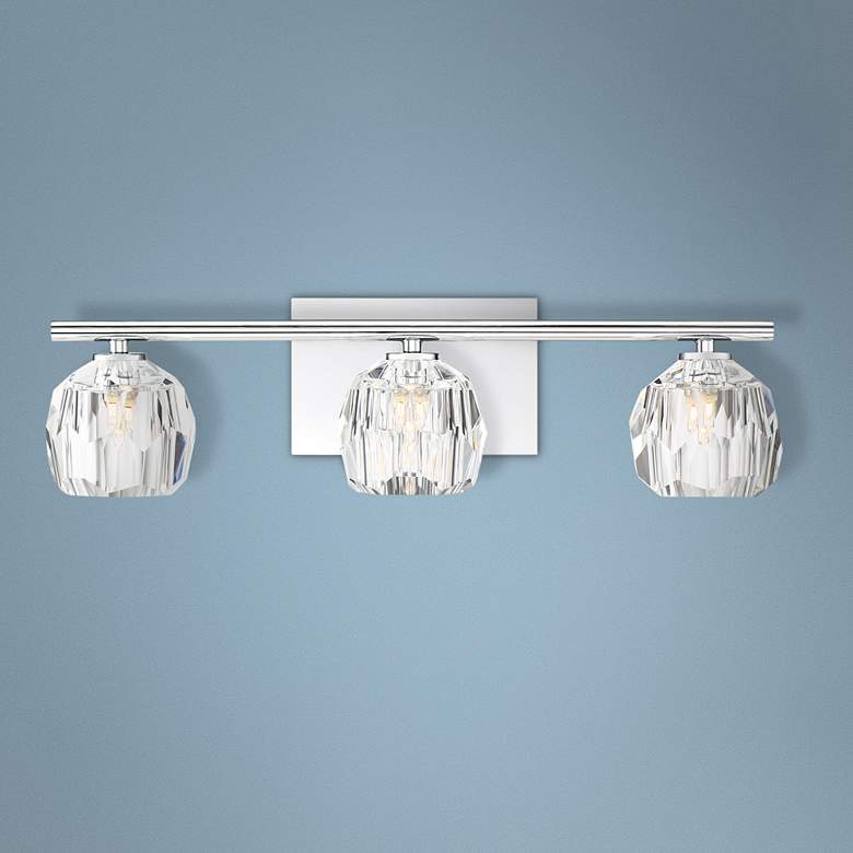 Image 1 Quoizel Regalia 21 1/2"W Polished Chrome 3-Light Bath Light