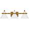 Quoizel Regency 25" Wide Weathered Brass 3-Light Bath Light