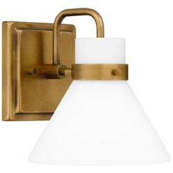 Quoizel Regency 7 1/4&quot; High Weathered Brass Wall Sconce