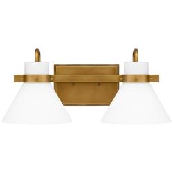 Quoizel Regency 7 1/4&quot;H Weathered Brass 2-Light Wall Sconce
