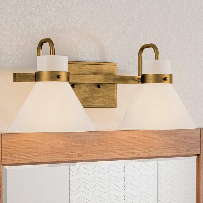 Image 2 Quoizel Regency 7 1/4"H Weathered Brass 2-Light Wall Sconce
