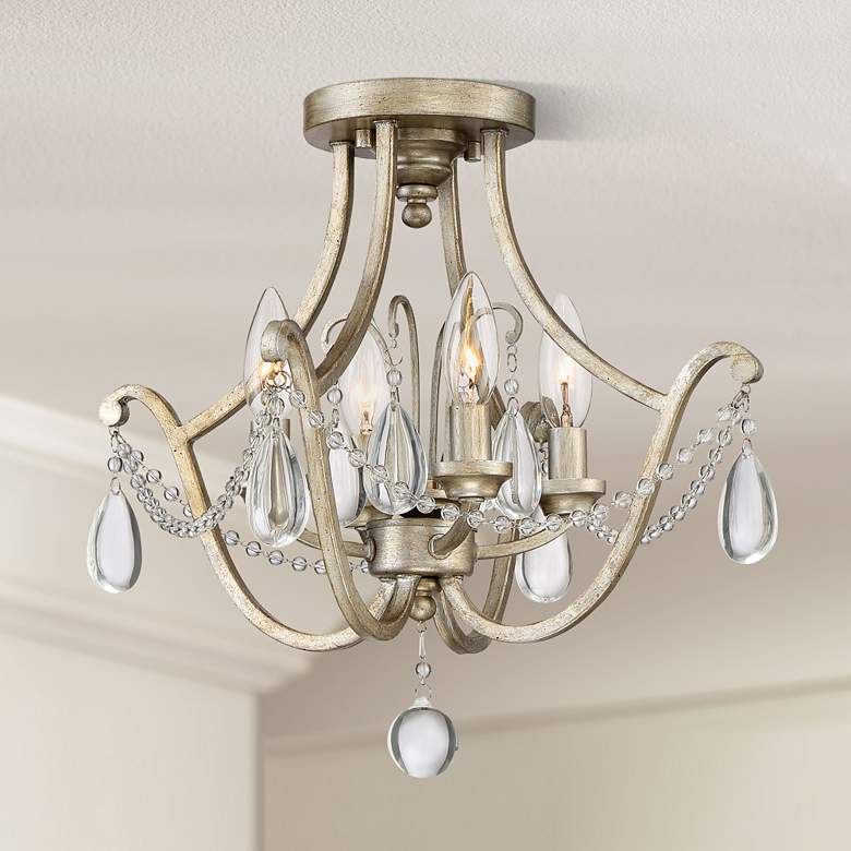 Image 1 Quoizel Regent 16" Wide Vintage Gold 4-Light Ceiling Light