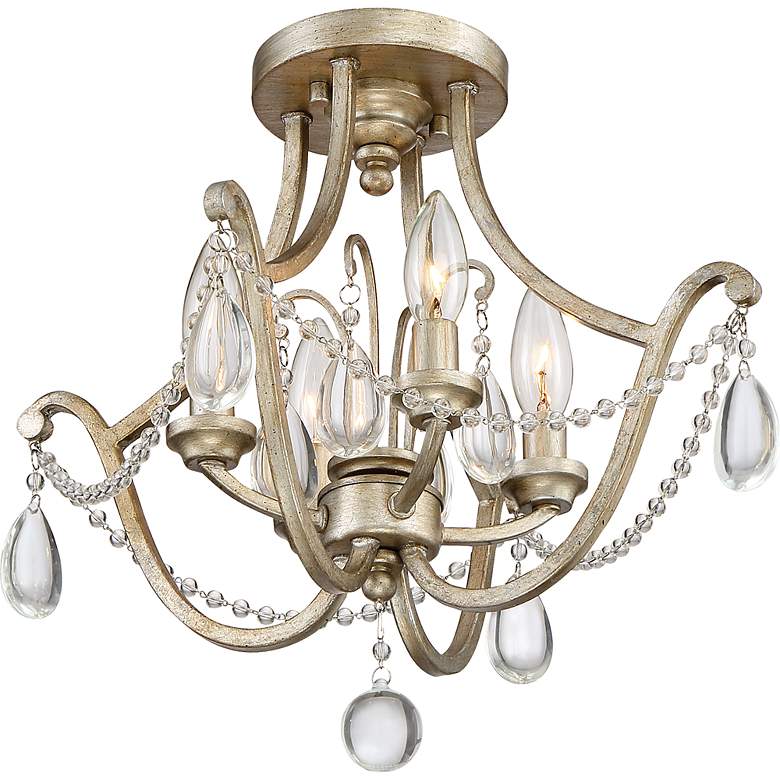Image 3 Quoizel Regent 16" Wide Vintage Gold 4-Light Ceiling Light more views