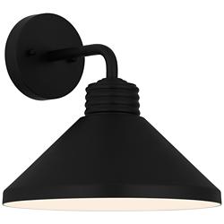 Quoizel Rencher 10 1/2" High Matte Black Outdoor Wall Light