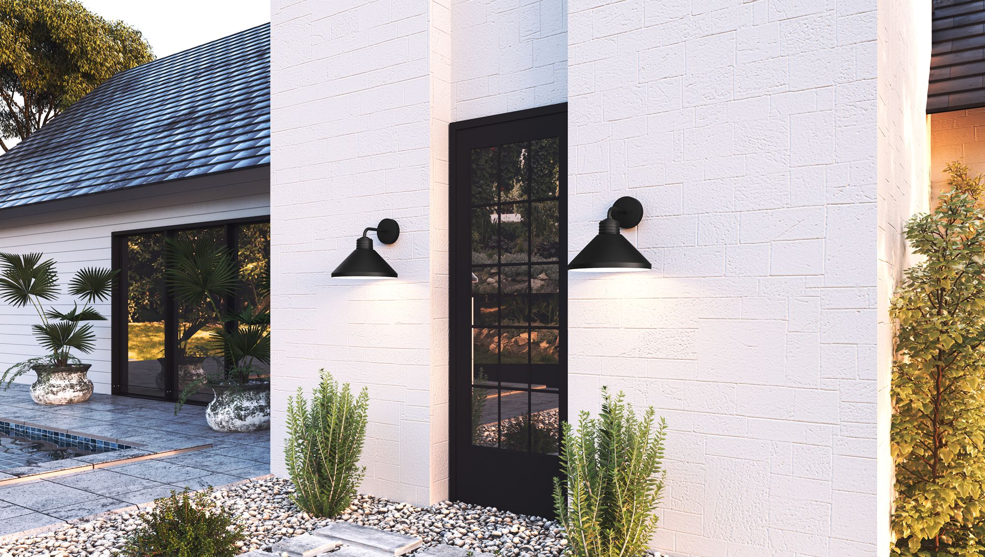 Quoizel Rencher 10 1/2" High Matte Black Outdoor Wall Light