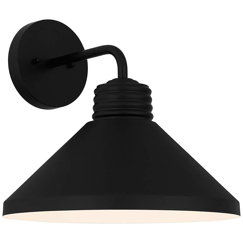 Image 2 Quoizel Rencher 14" Wide 1-Light Matte Black Outdoor Wall Lantern