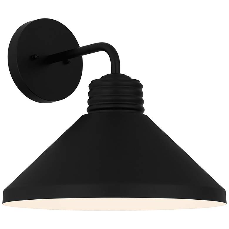 Image 1 Quoizel Rencher 14 inch Wide 1-Light Matte Black Outdoor Wall Lantern