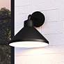 1_Quoizel Rencher 14" Wide 1-Light Matte Black Outdoor Wall Lantern