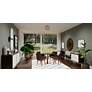 2_Quoizel Renee 15" Wide 4-Light Bronze-Gold Beveled Glass Ceiling Light more views