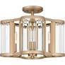 3_Quoizel Renee 15" Wide 4-Light Bronze-Gold Beveled Glass Ceiling Light more views