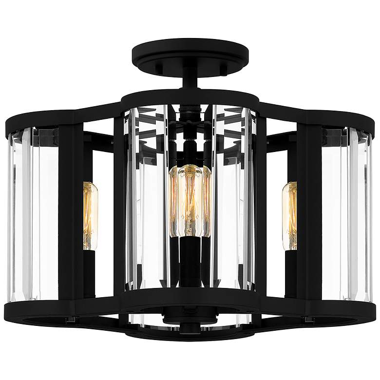 Image 1 Quoizel Renee 15" Wide Matte Black 4-Light Ceiling Light