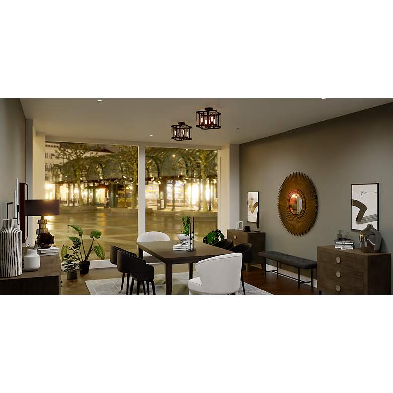Image 2 Quoizel Renee 15" Wide Matte Black 4-Light Ceiling Light more views