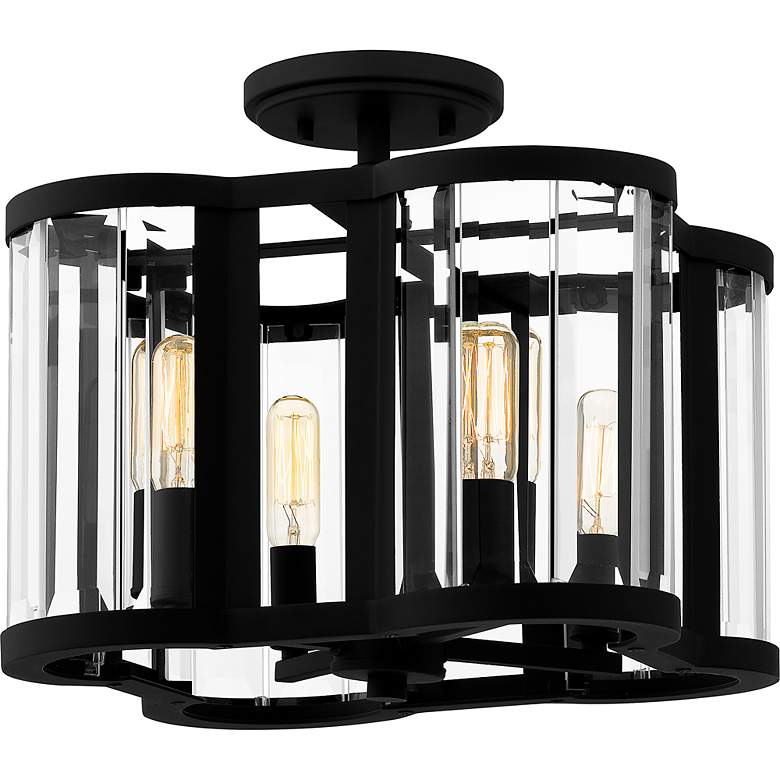 Image 4 Quoizel Renee 15" Wide Matte Black 4-Light Ceiling Light more views